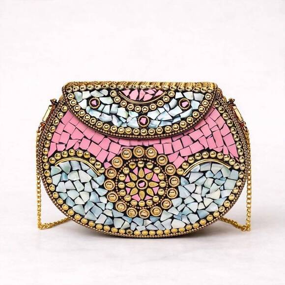 NEW RAMLA women\'s beverly hills mosaic purse in multi